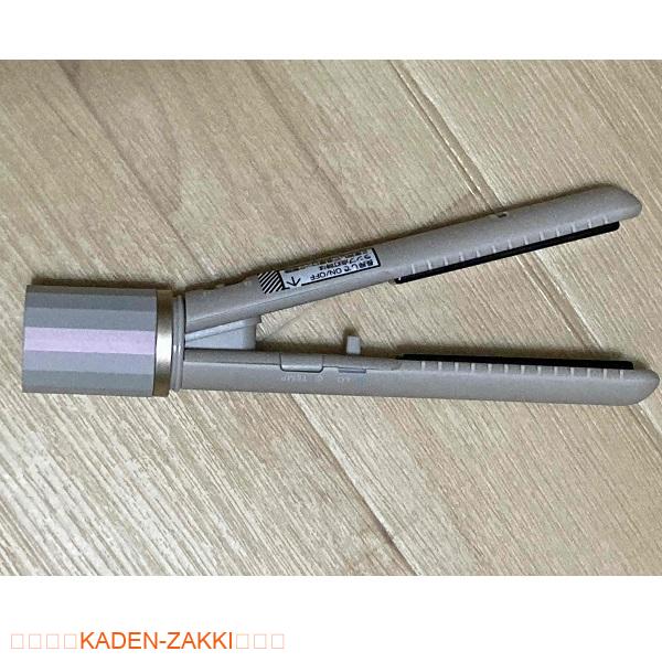 モバイルヘアアイロンMHS-1343のプレートを開いたところ