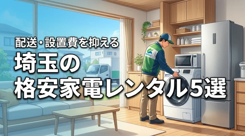 家電レンタルは埼玉のどこが安い？配送や設置費用を抑えられる人気5選を紹介